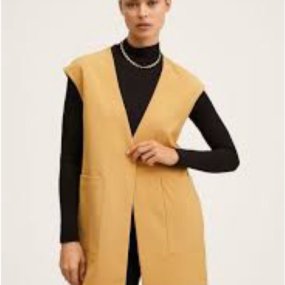 Mango Mustard Oversized Vest - Picture 5 of 9